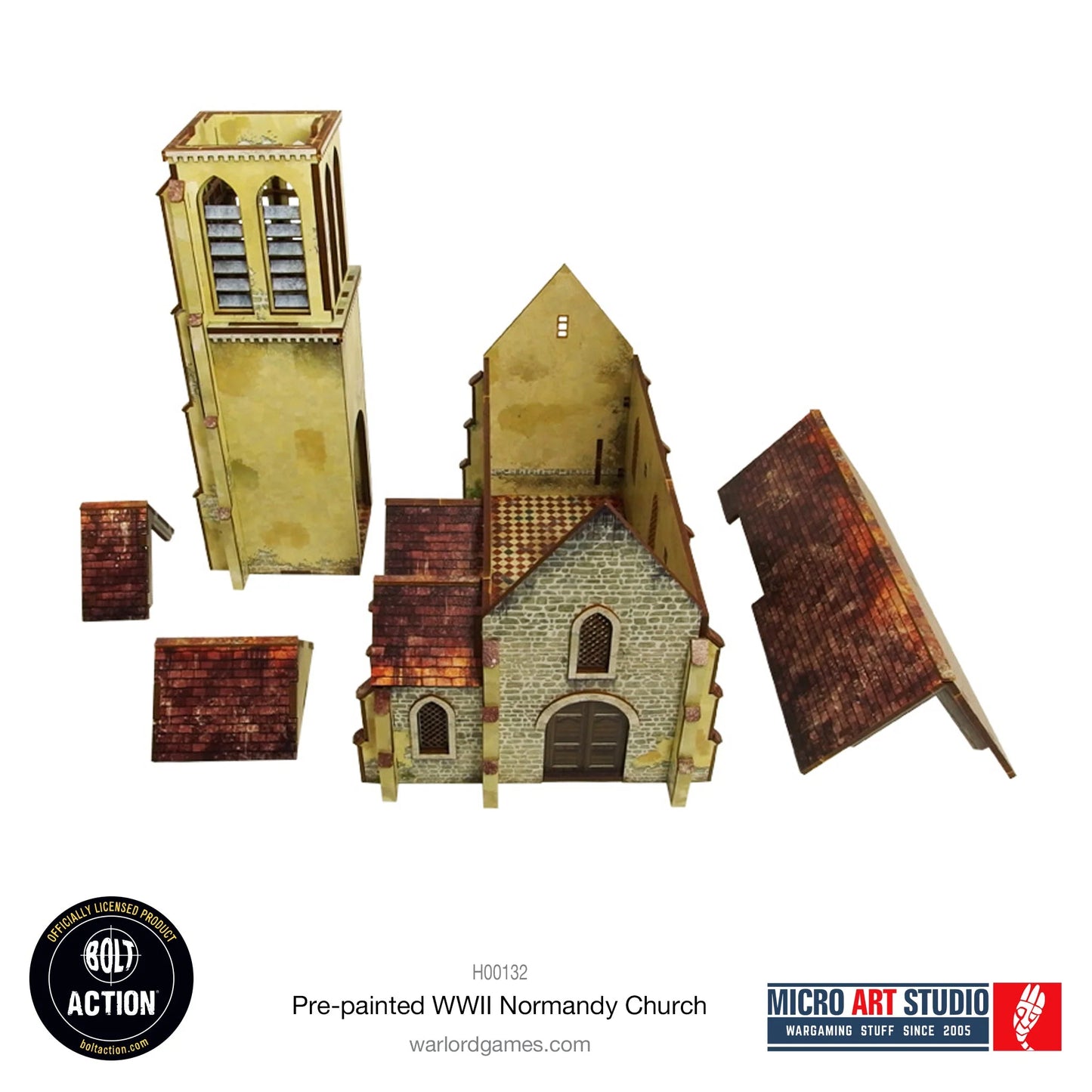 Bolt Action - Pre-painted WW2 Normandy Church - H00132