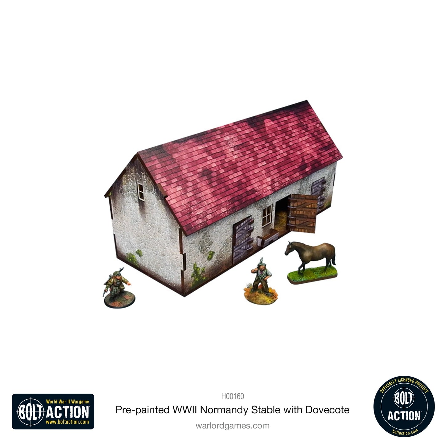 Bolt Action: Pre-painted WWII Normandy Stable with Dovecote - H00160