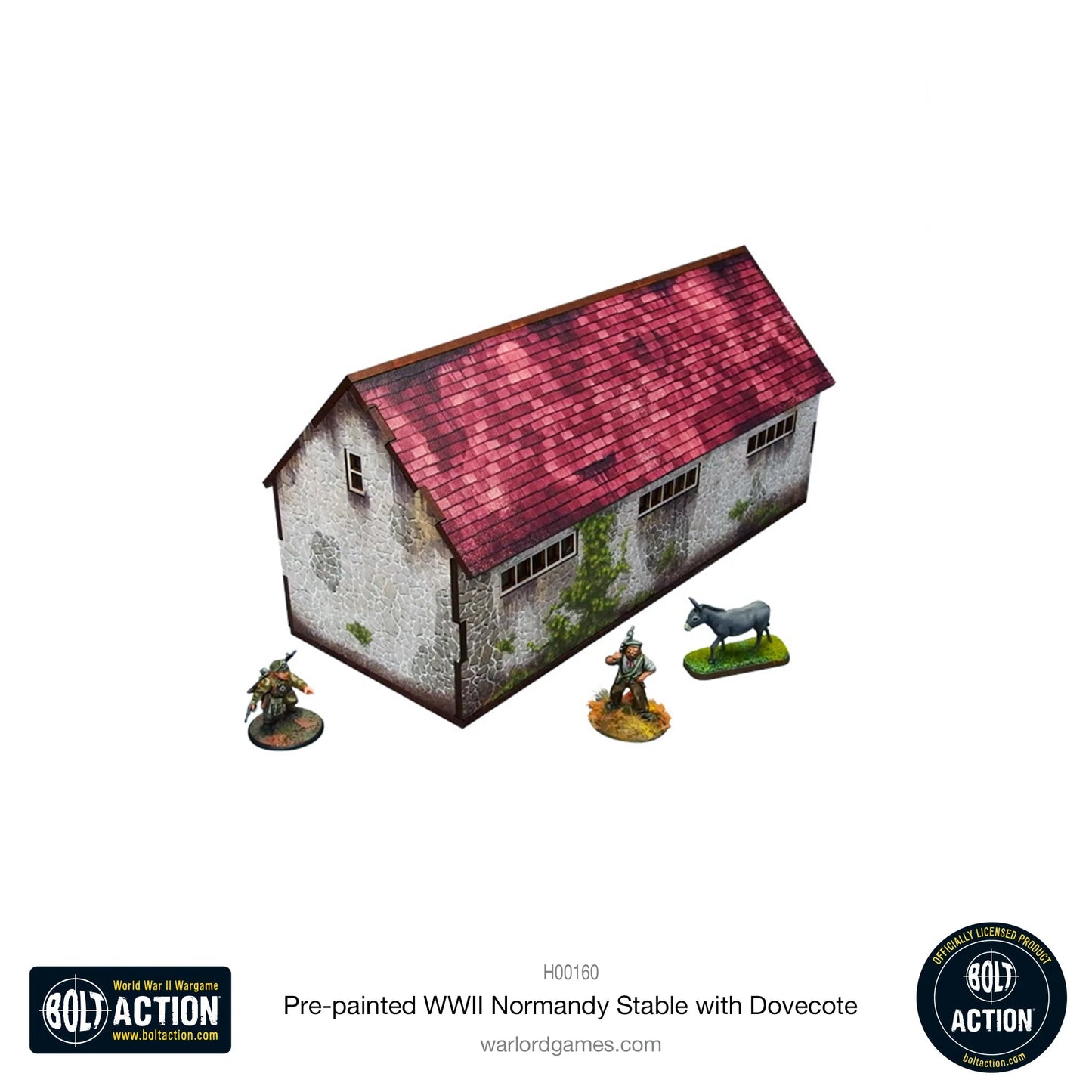 Bolt Action: Pre-painted WWII Normandy Stable with Dovecote - H00160