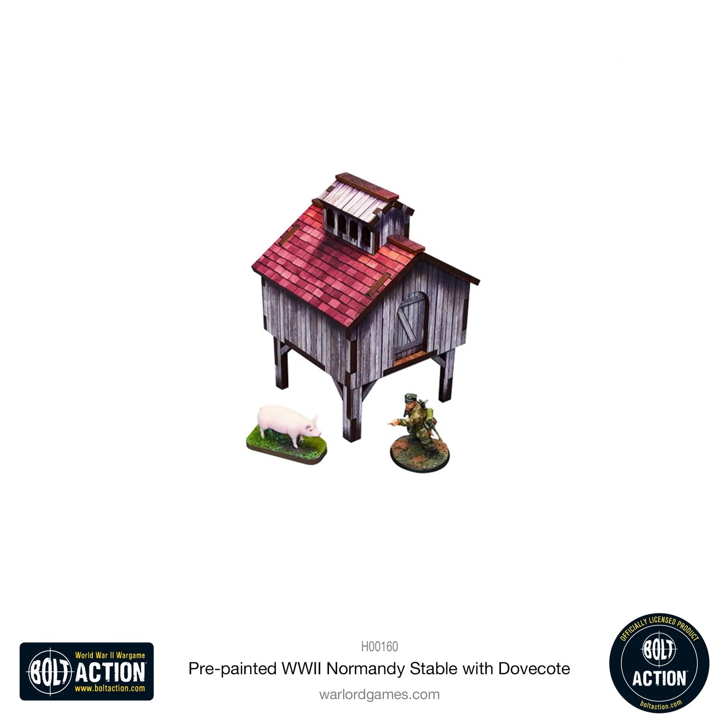 Bolt Action: Pre-painted WWII Normandy Stable with Dovecote - H00160