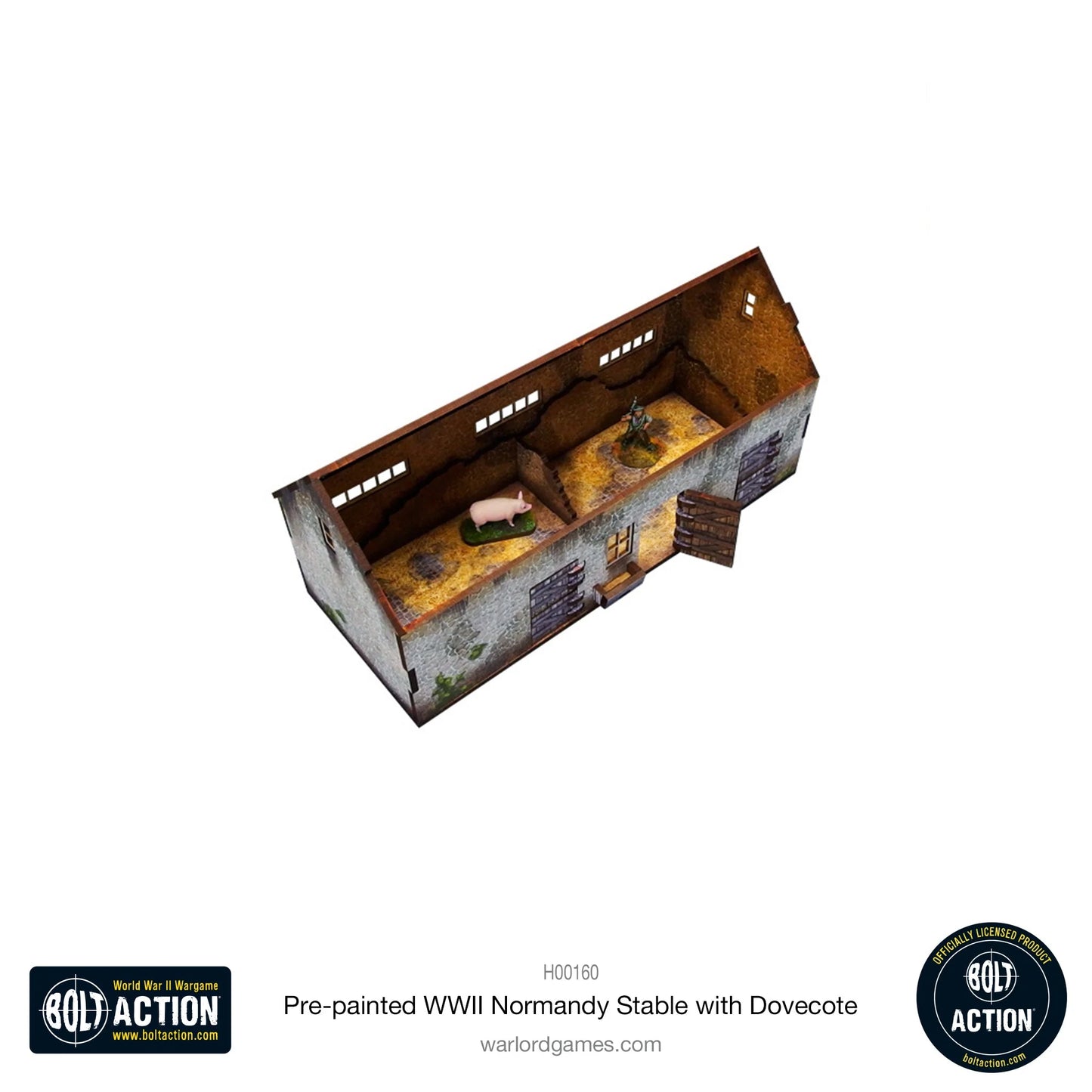 Bolt Action: Pre-painted WWII Normandy Stable with Dovecote - H00160