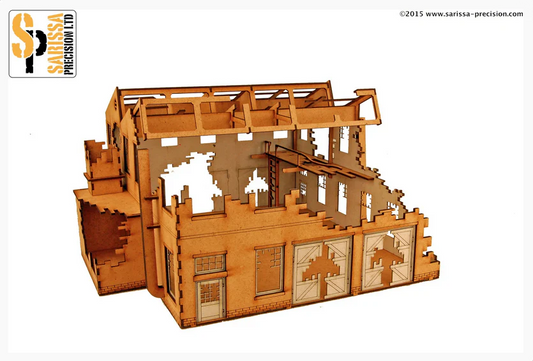 Sarissa Hobby & Terrain - Large Factory - Destroyed - I004