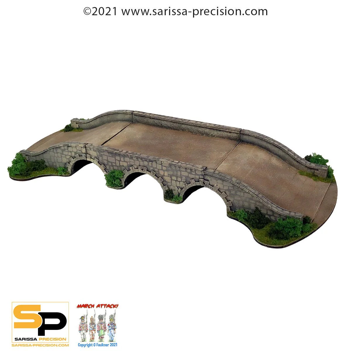 Sarissa Hobby & Terrain - Triple Arch Stone Bridge - M530