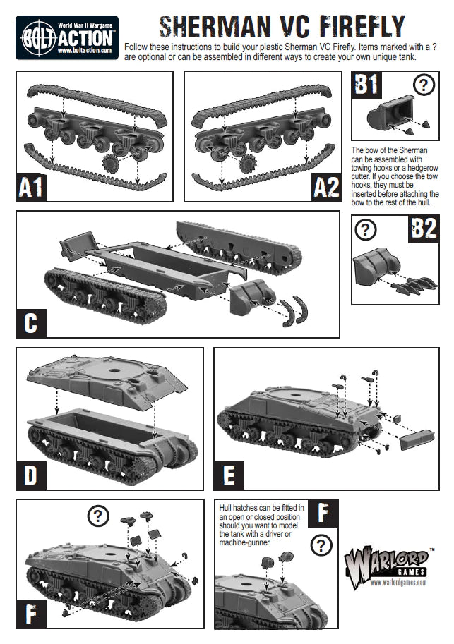 Bolt Action -  British Sherman V Troop including Vc Firefly - 402011011