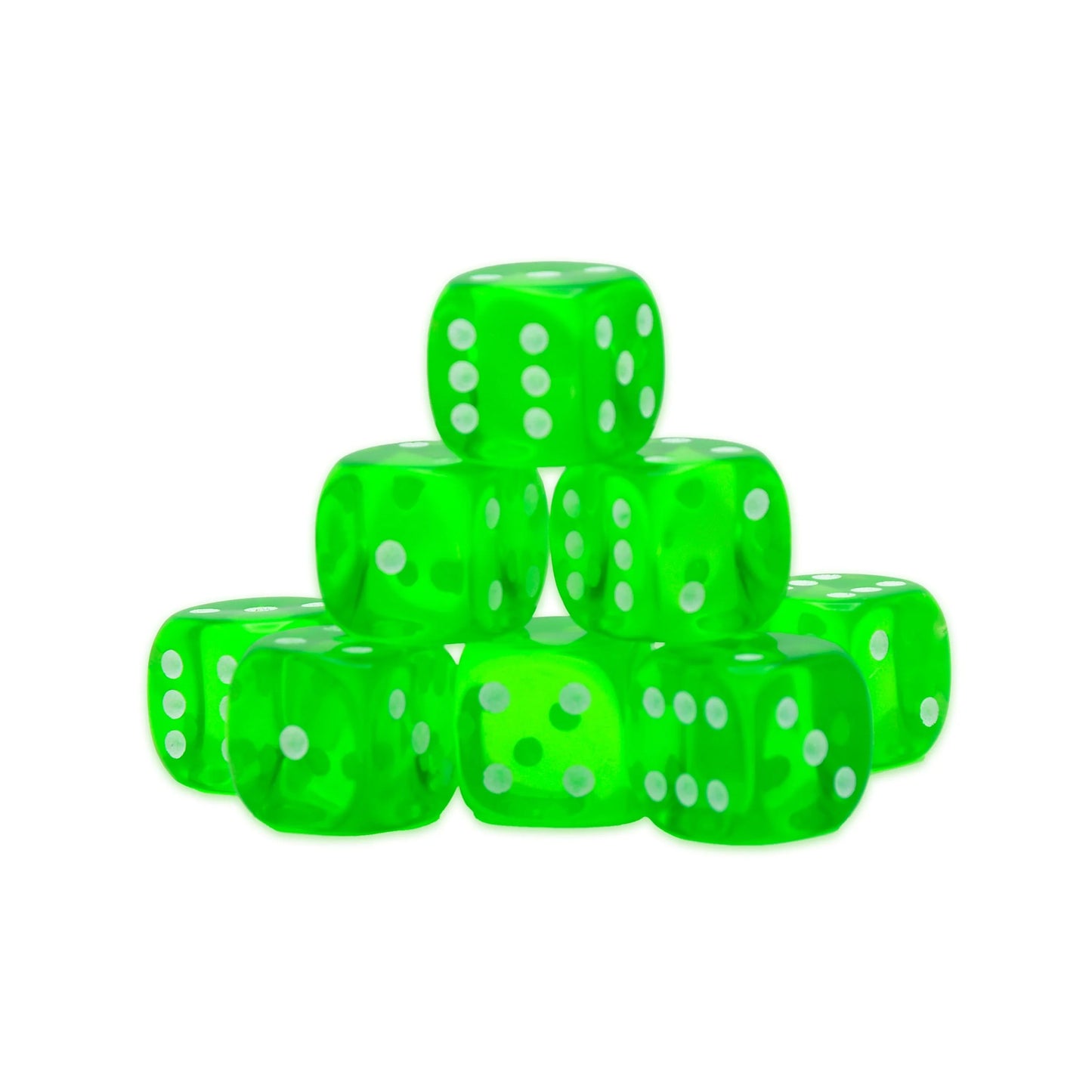 Warlord Games Dice - Emerald D6 Dice - 15mm (8)