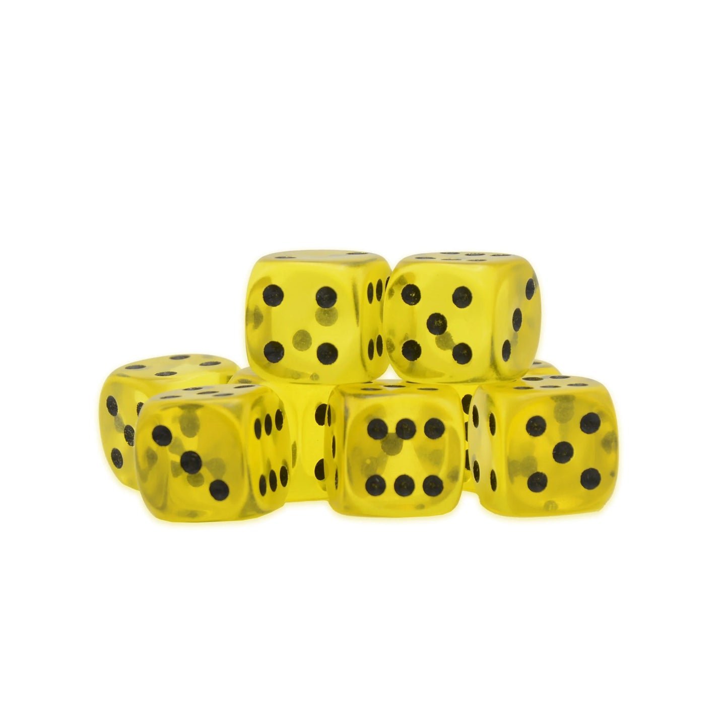 Warlord Games Dice - Yellow Citrine D6 Dice - 15mm (8) - WG-D6-43