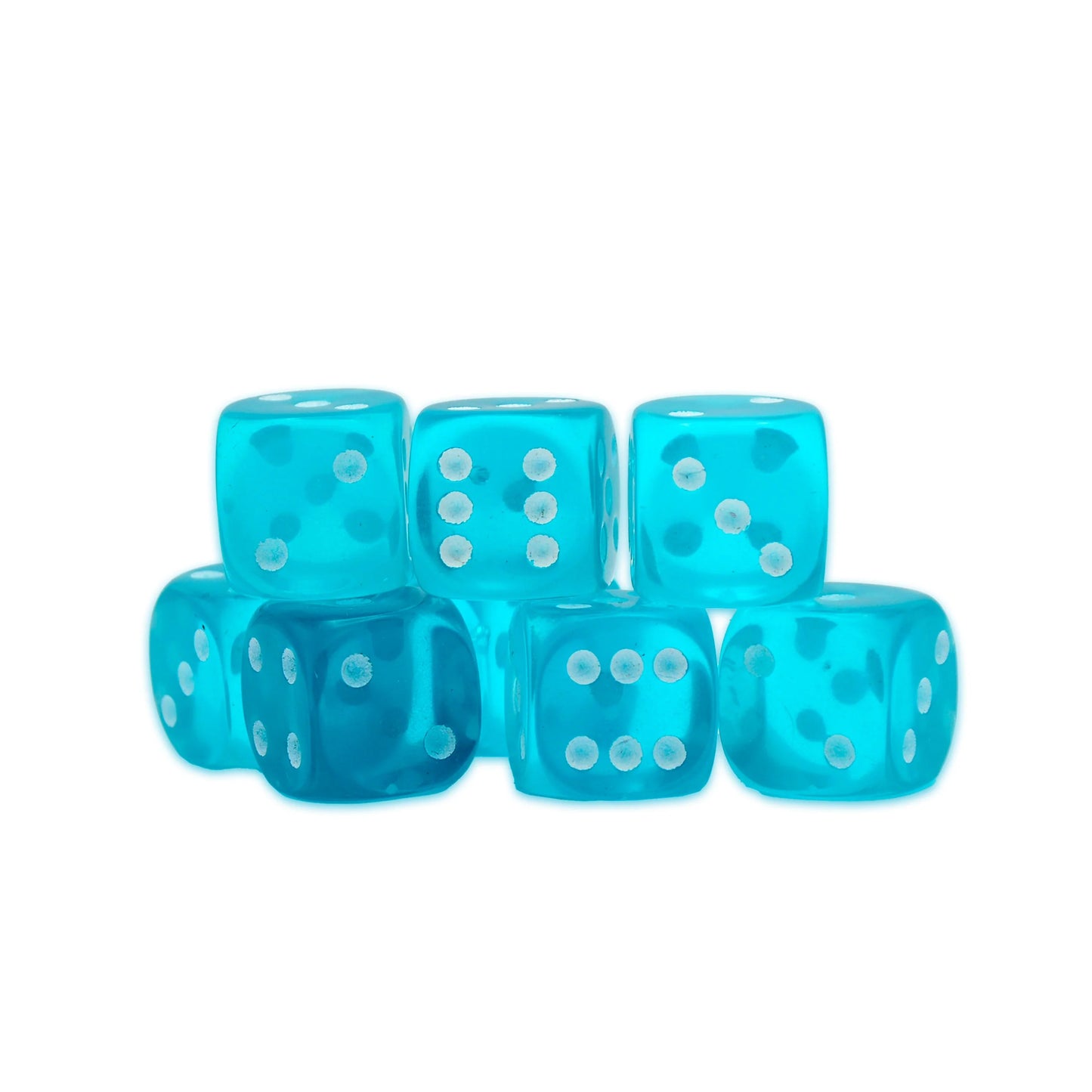 Warlord Games Dice - Blue Topaz D6 Dice - 15mm (8) - WG-D6-44