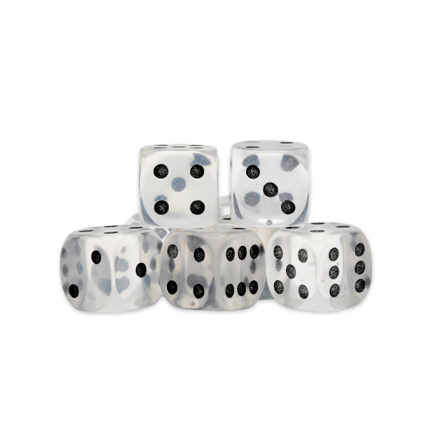 Warlord Games Dice - Clear Quartz D6 Dice - 15mm (8) - WG-D6-48