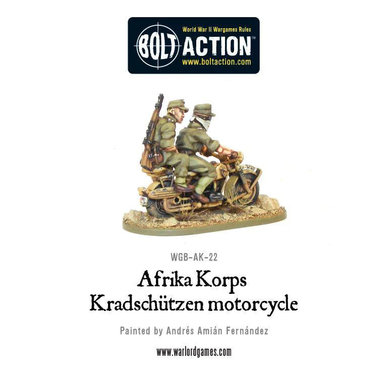 Bolt Action - Afrika Korps Kradschützen Motorcycle - WGB-AK-22