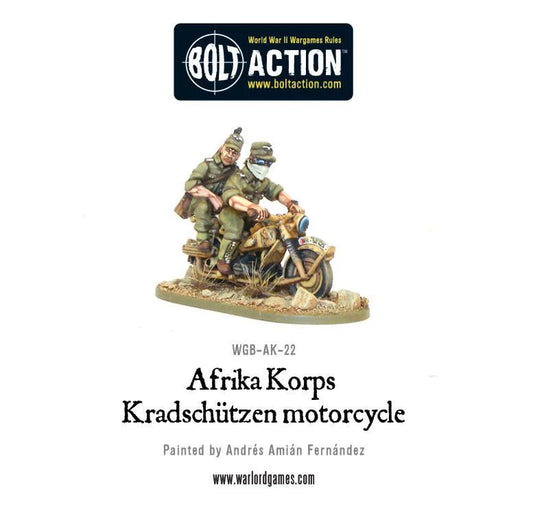 Bolt Action - Afrika Korps Kradschützen Motorcycle - WGB-AK-22