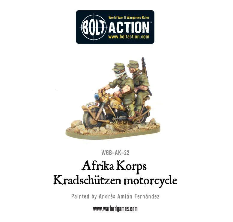 Bolt Action - Afrika Korps Kradschützen Motorcycle - WGB-AK-22