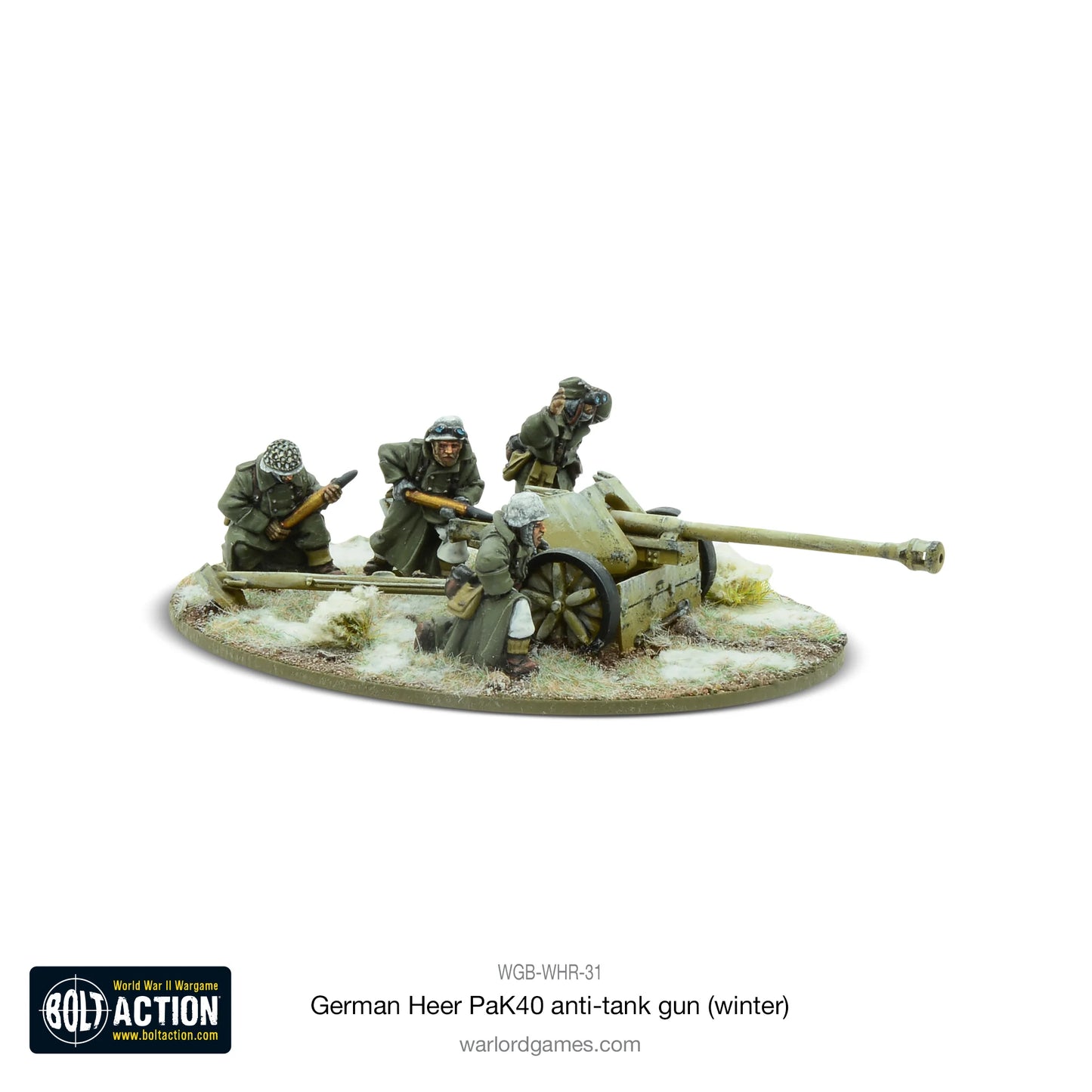 Bolt Action German Heer 75mm Pak 40 anti-tank gun (Winter) - EN - WGB-WHR-31