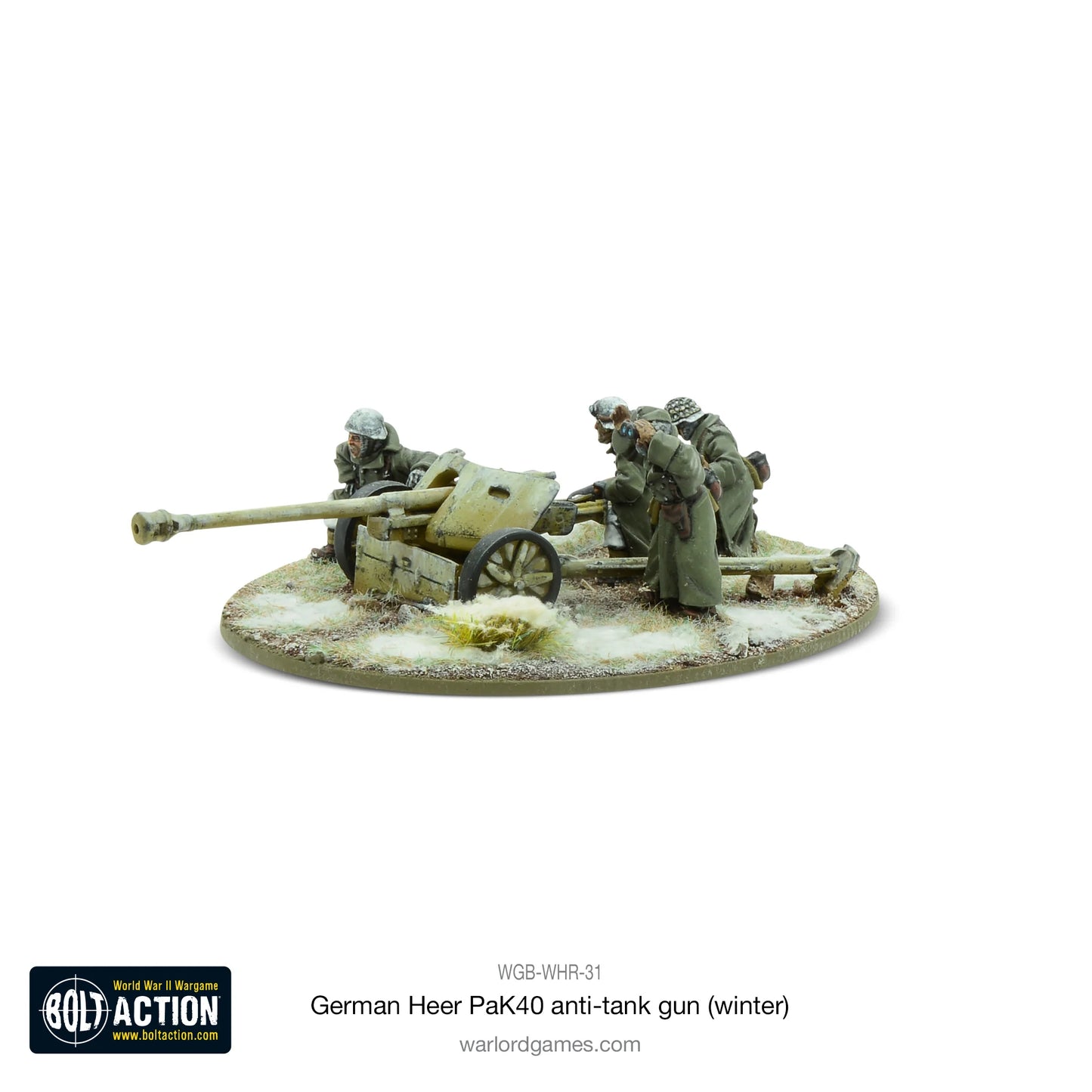 Bolt Action German Heer 75mm Pak 40 anti-tank gun (Winter) - EN - WGB-WHR-31