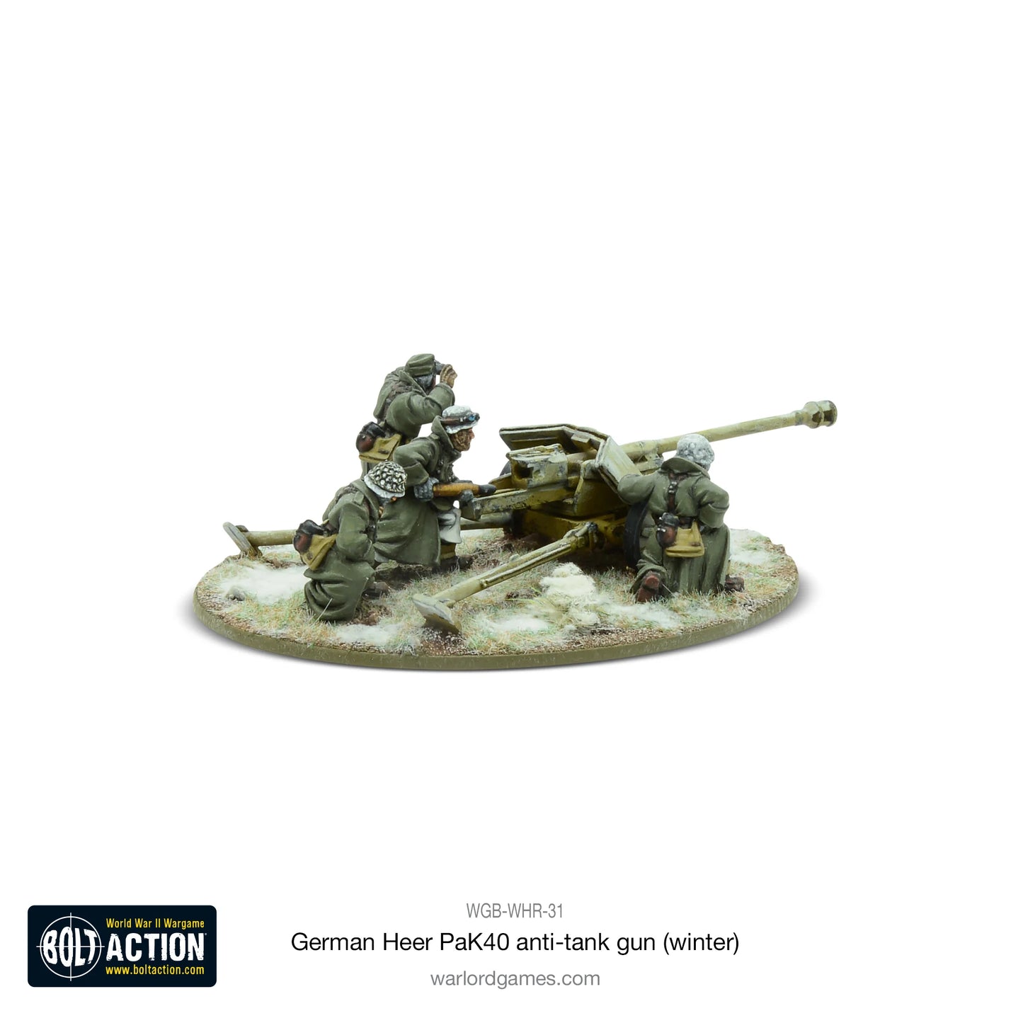 Bolt Action German Heer 75mm Pak 40 anti-tank gun (Winter) - EN - WGB-WHR-31