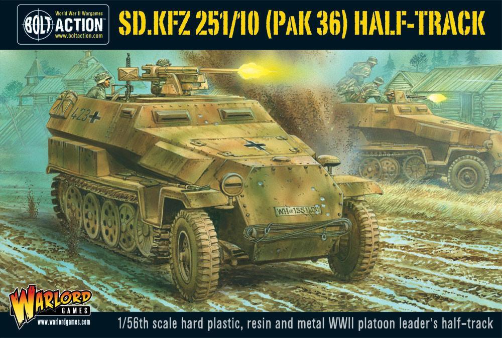 Bolt Action - Sd.Kfz 251/10 half-track (3.7cm PaK) plastic boxed set - WGB-WM-502