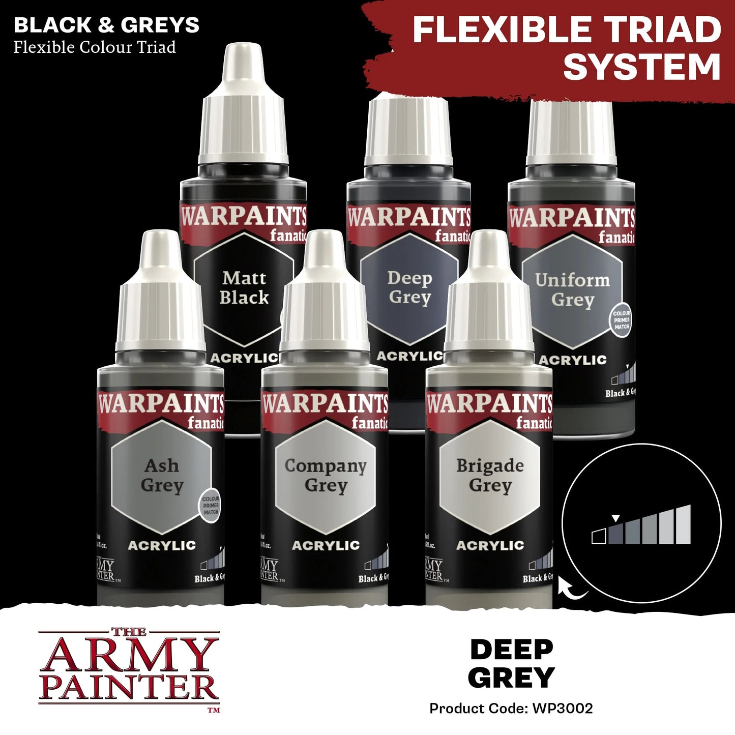 The Army Painter: Warpaints Fanatic: Deep Grey - WP3002