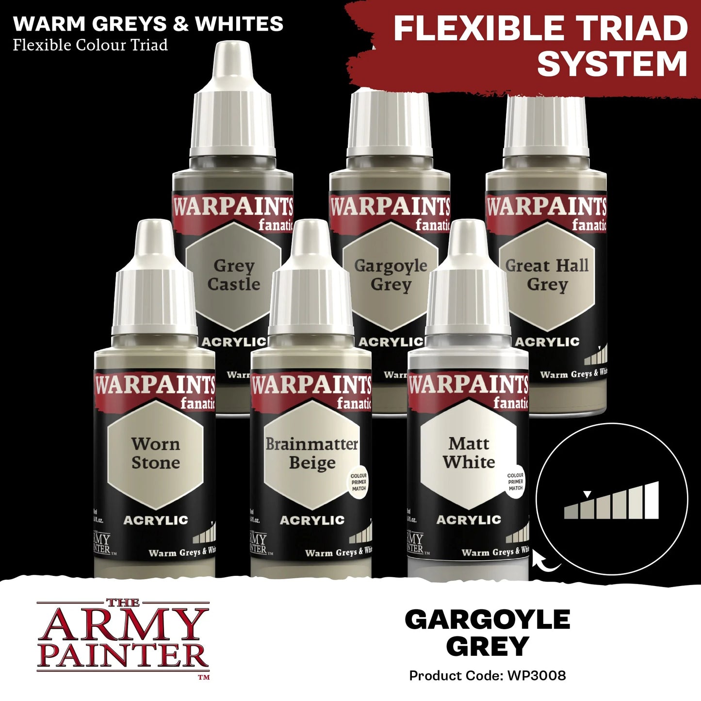 The Army Painter: Warpaints Fanatic: Gargoyle Grey - WP3008
