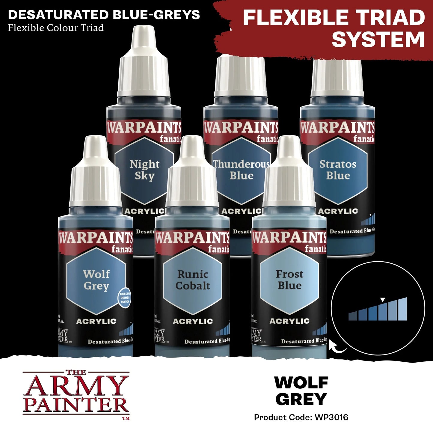 The Army Painter:  Warpaints Fanatic: Wolf Grey - WP3016