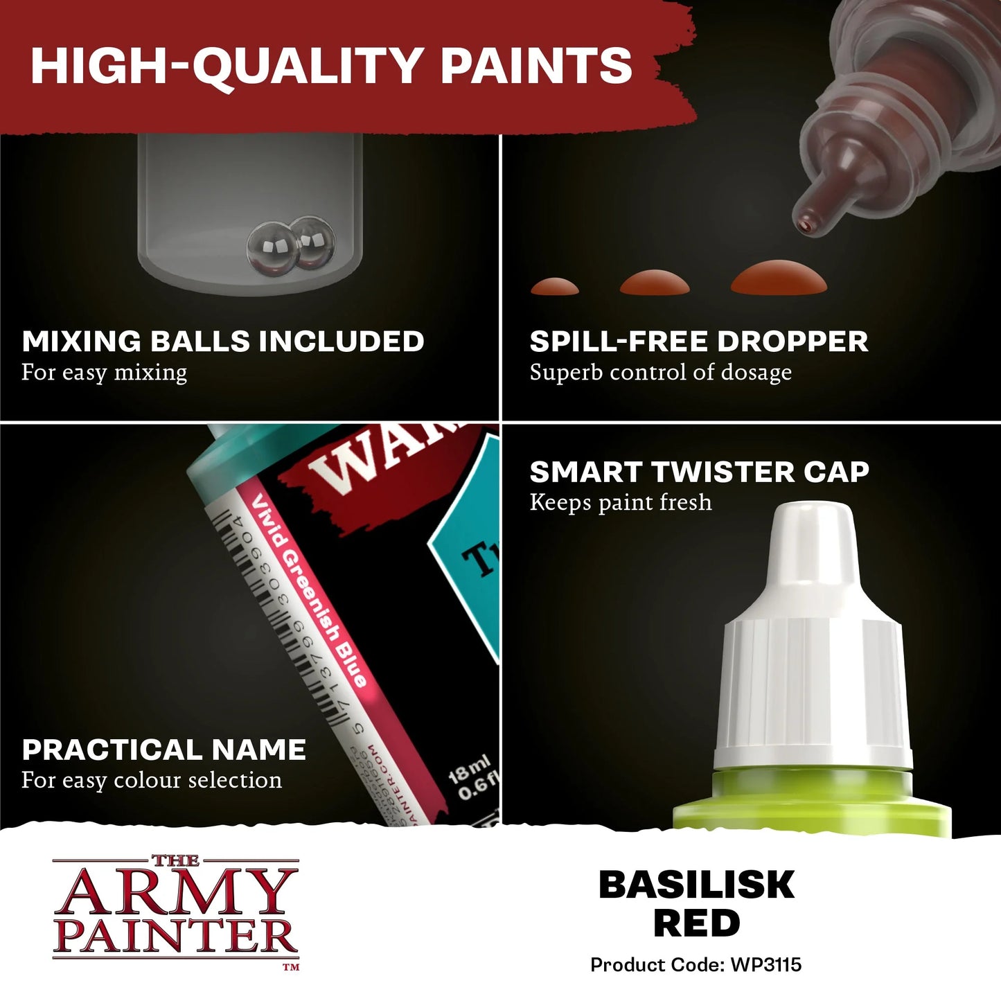 The Army Painter: Warpaints Fanatic: Basilisk Red - WP3115