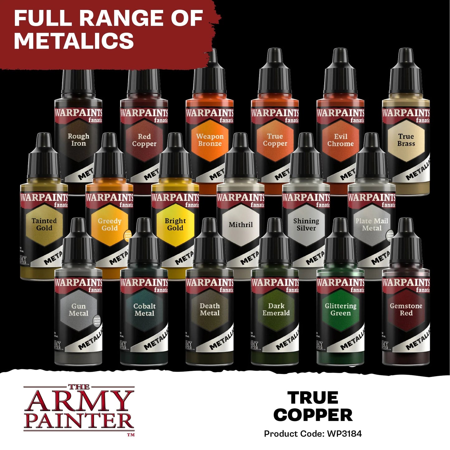 The Army Painter:  Warpaints Fanatic Metallic: True Copper - WP3184