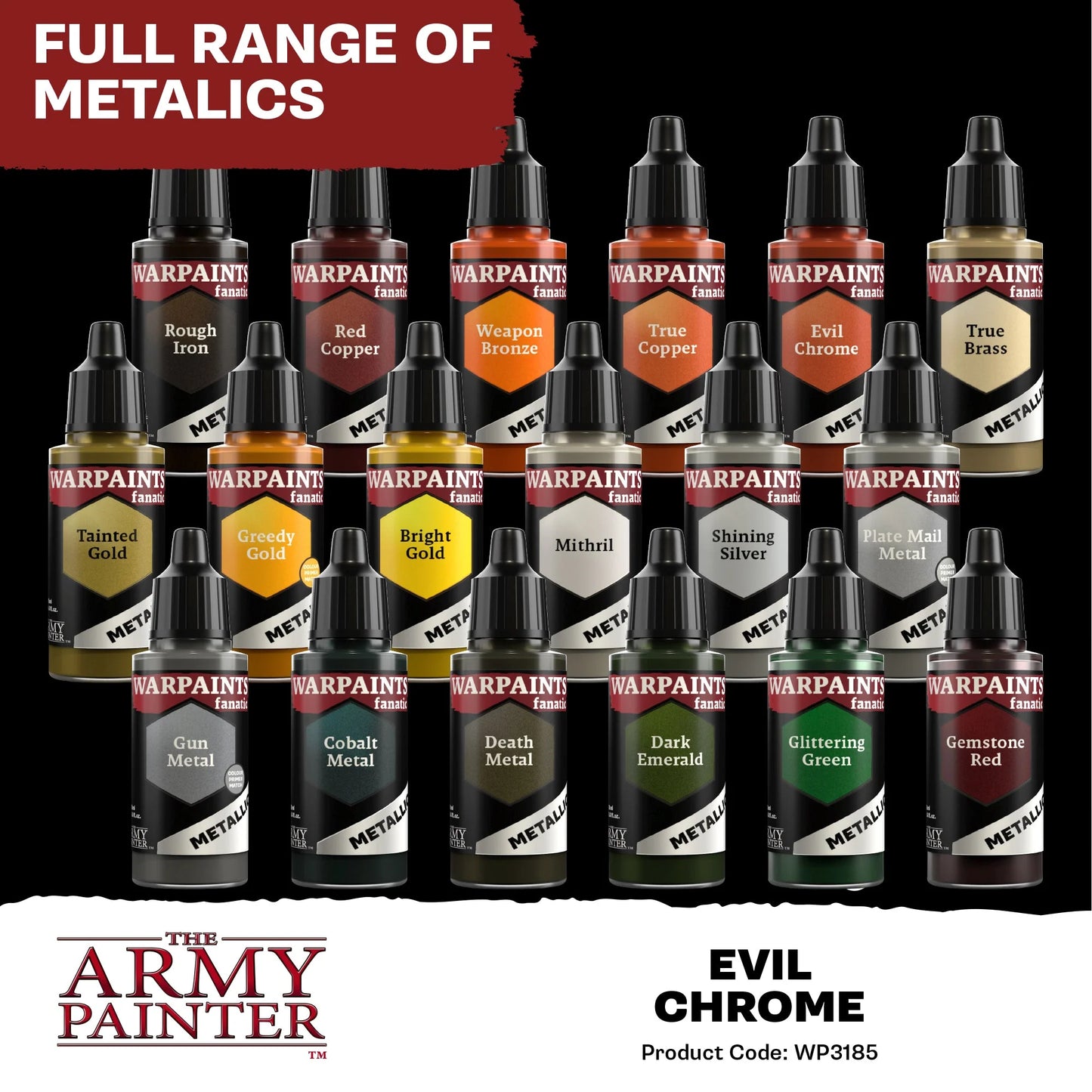 The Army Painter:  Warpaints Fanatic Metallic: Evil Chrome - WP3185