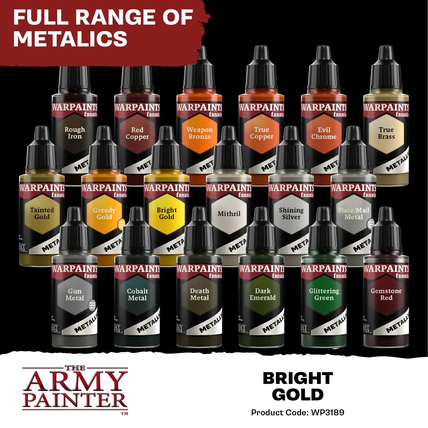 The Army Painter:  Warpaints Fanatic Metallic: Bright Gold - WP3189