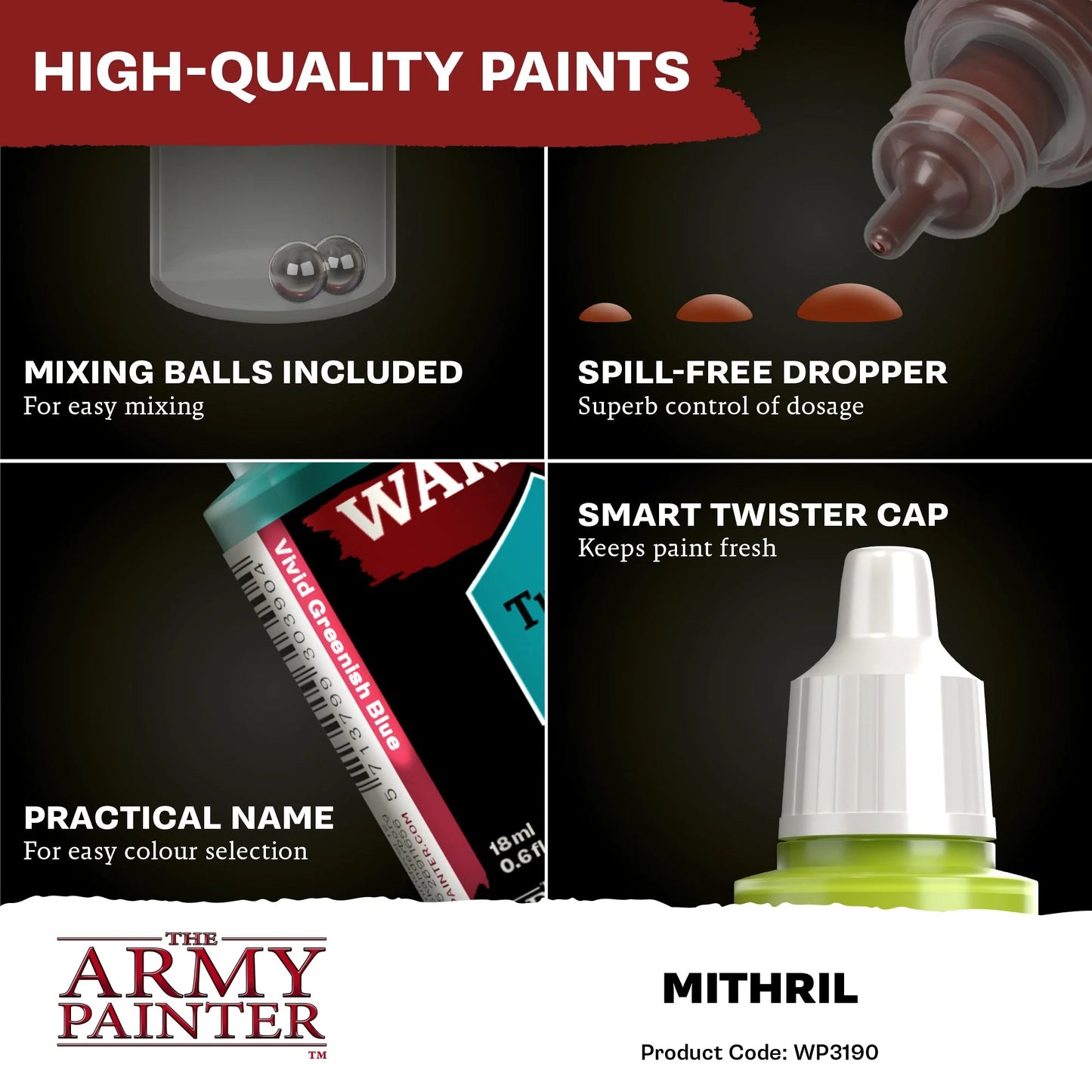 The Army Painter:  Warpaints Fanatic Metallic: Mithril - WP3190