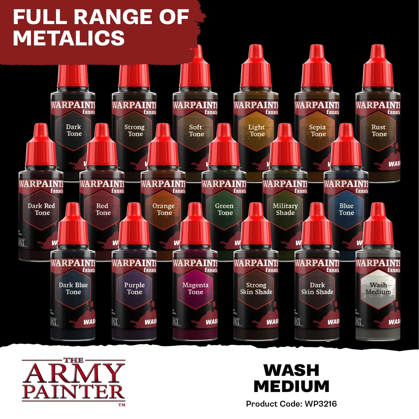 The Army Painter:  Warpaints Fanatic Wash: Wash Medium - WP3216