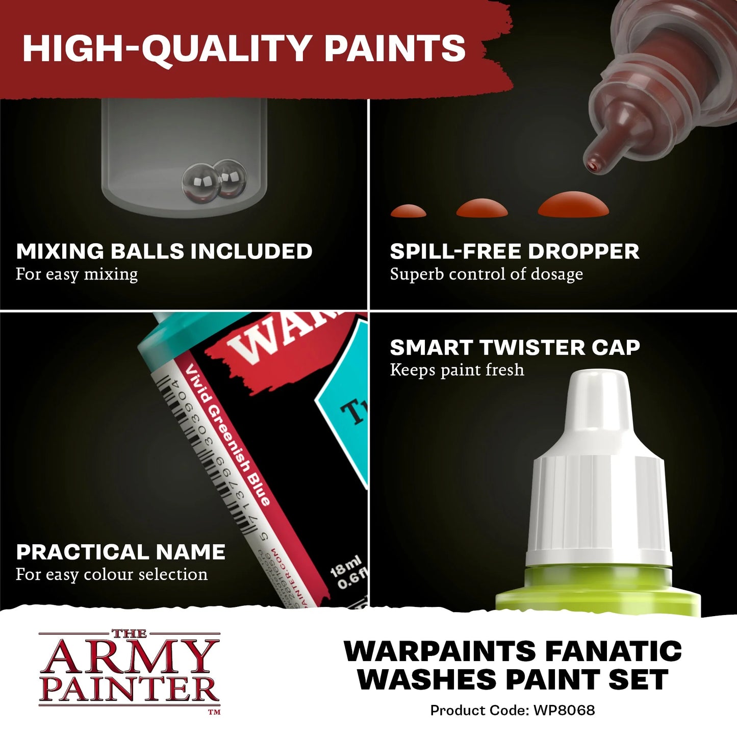 Warpaints Fanatic Washes Paint Set - WP8068