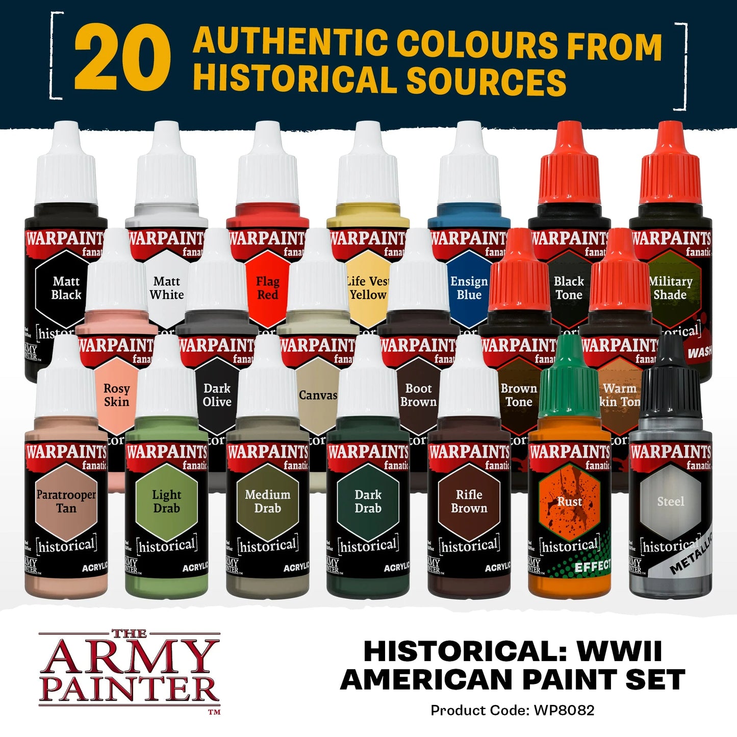 Warpaints Fanatic: World War II American Paint Set - WP8082