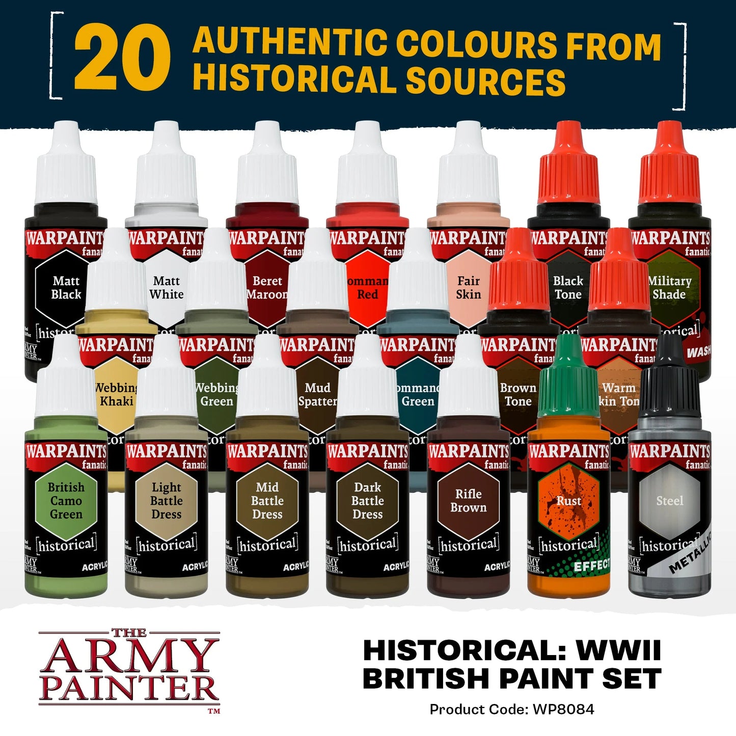 Warpaints Fanatic: World War II British Paint Set - WP8084