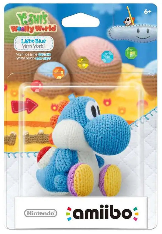 Nintendo Amiibo Switch Yoshi's Woolly World Amiibo Yoshi Mini Figure [Blue Yarn]