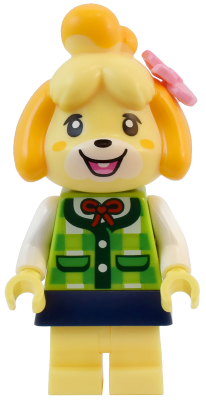 LEGO® Minifigur Animal Crossing ani003 - Isabelle - Plaid Vest, Dark Blue Skirt