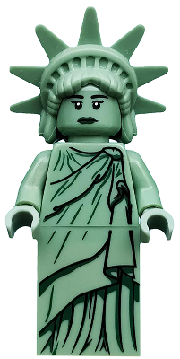 LEGO® Minifigur Collectible Minifigure col084a - Lady Liberty, Series 6 (Minifigure Only without Stand and Accessories) - Rubber Hair with Tiara