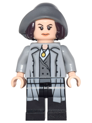 LEGO® Minifigur Harry Potter dim029 - Tina Goldstein - Light Bluish Gray Trench Coat, Hair with Hat