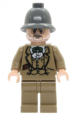 LEGO® Minifigur Indiana Jones iaj002 - Professor Henry Jones Sr. - Dark Bluish Gray Pith Helmet, Diary in Pocket