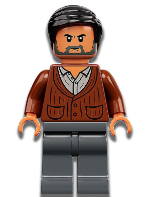 LEGO® Minifigur Jurassic World jw083 - Dr. Henry Wu - Reddish Brown Cardigan