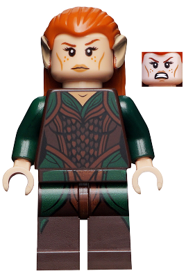 LEGO® Minifigur Lord of the Rings lor034 - Tauriel, Dark Green and Dark Brown Outfit