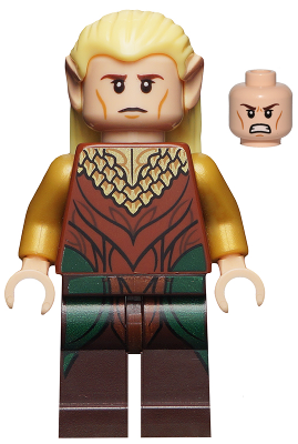 LEGO® Minifigur Lord of the Rings lor035 - Legolas - Reddish Brown and Gold Robe