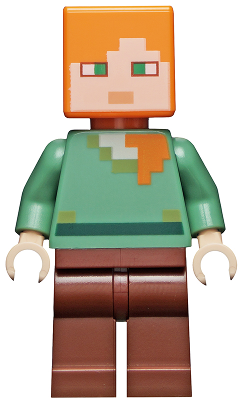 LEGO® Minifigur Minecraft min017 - Alex - Reddish Brown Legs