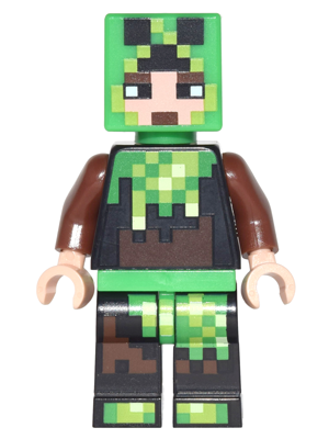 LEGO® Minifigur Minecraft Min039 - Minecraft Skin 6 - Pixelated, Bright Green and Dark Brown Creeper Costume