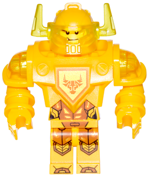 LEGO® Minifigur NEXO KNIGHTS nex053 - Axl - Trans-Yellow Visor, Bright Light Orange Torso (Ultimate Axl)