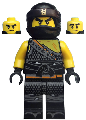 LEGO® Minifigur Ninjago njo0472 - Cole - Hunted, Gold Asian Symbol on Bandana