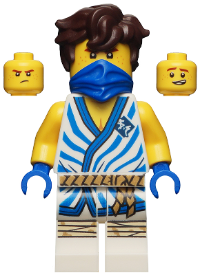 LEGO® Minifigur Ninjago njo0648 - Jay - Legacy, White Tunic with Blue Trim and Stripes
