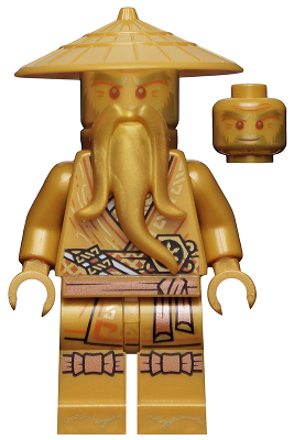 LEGO® Minifigur Ninjago njo0658 - Wu Sensei - 10th Anniversary Golden Ninja