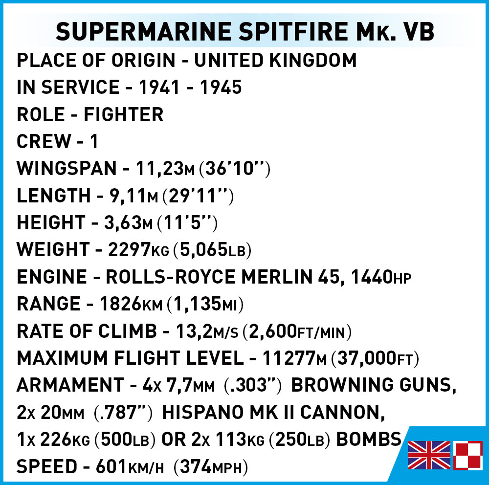 Cobi 5725 - Supermarine Spitfire Mk.VB