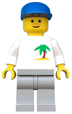 LEGO® Minifigur Town par021 - Palm Tree - Light Gray Legs, Blue Cap