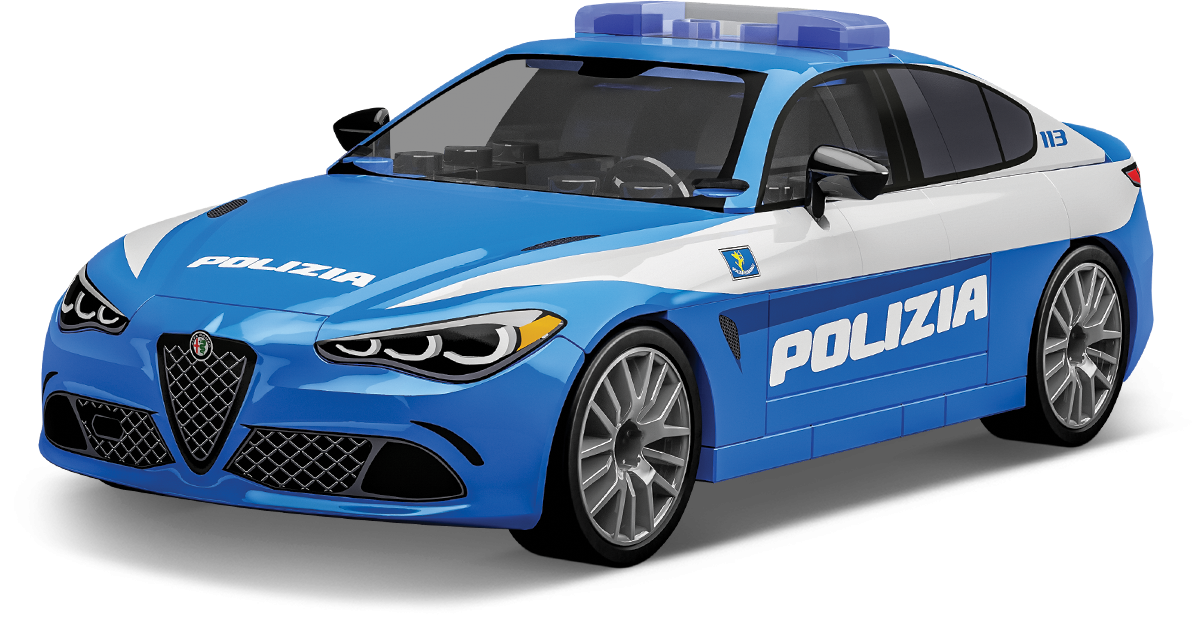 Cobi 24606 - Autos im Maßstab 1:35  - Alfa Romeo Giulia Quadrifoglio Polizia