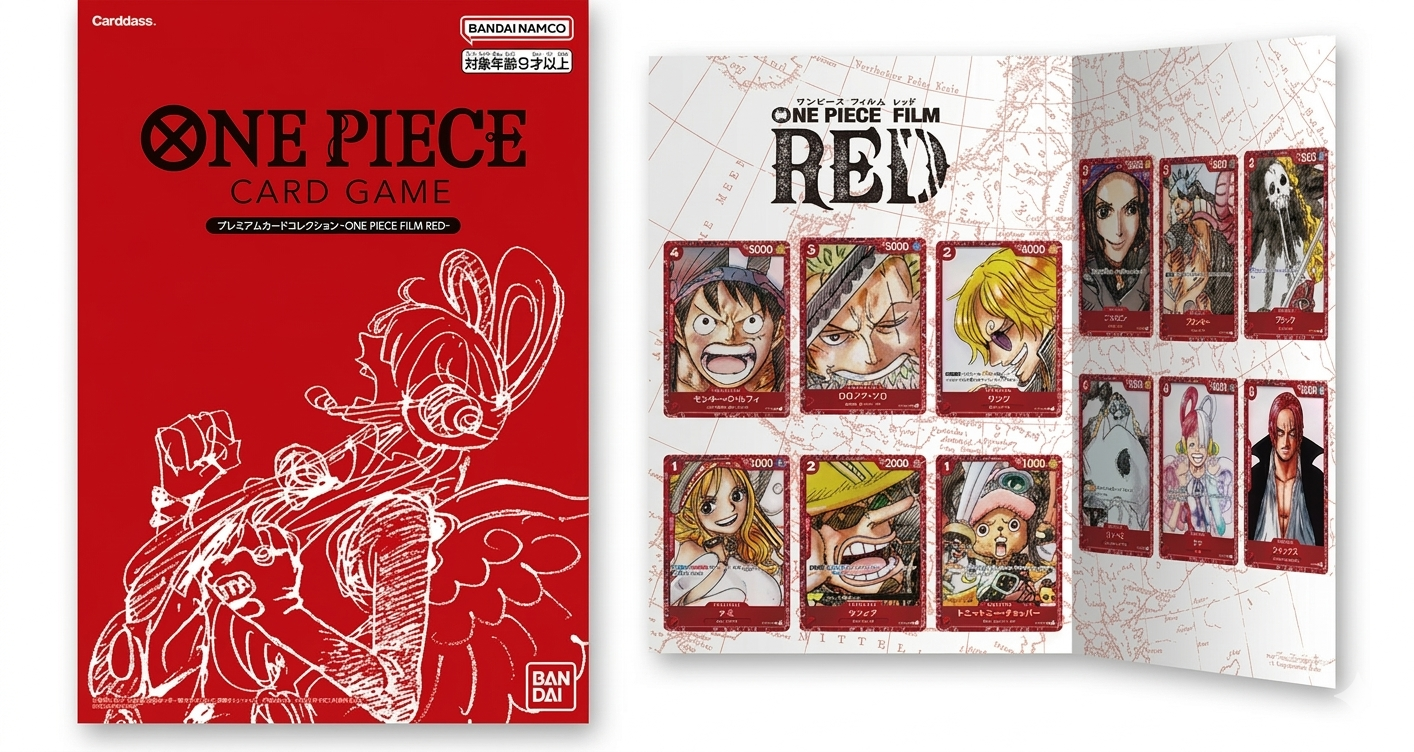 One Piece Card Game: BANDAI One Piece Premium Card Collection Film Red Edition Folder Binder Limited Edition EN