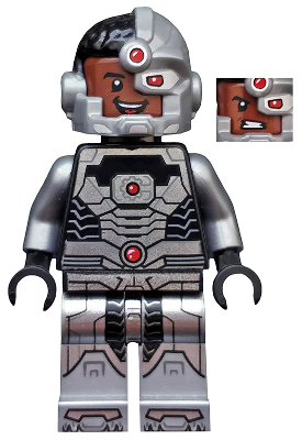 LEGO® Minifigur Super Heroes sh0155 - Cyborg - Black Gloves, Smiling